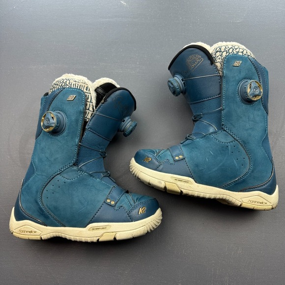 K2 Shoes - K2 Contour Snowboard Boots Women's 5 Blue BOA Harshmellow Grip Light Flex 6/10